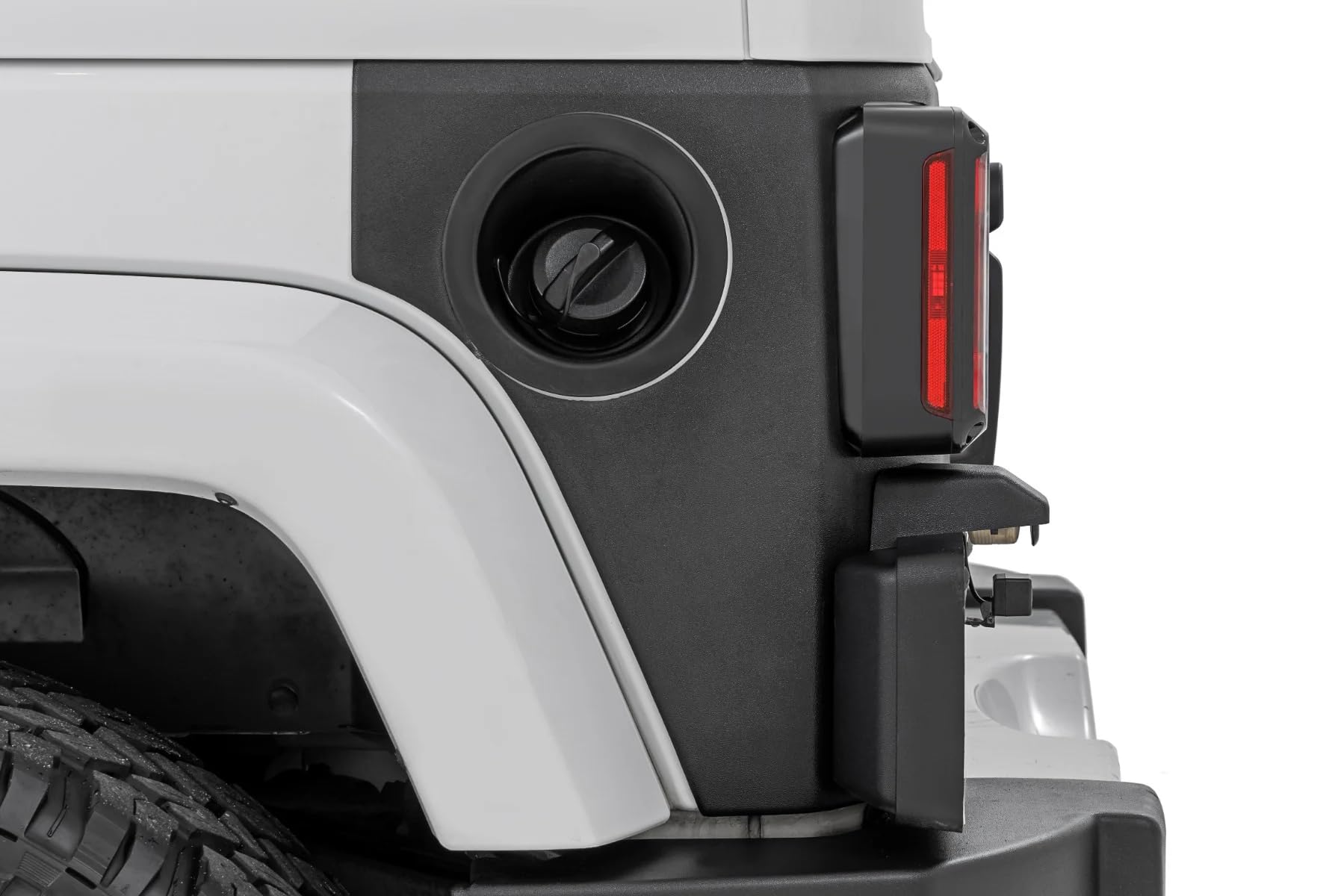 Rough Country Trail Cladding Rear Corner Panels for Jeep Wrangler JK/Unlimited (2007-2018) - UV-Resistant, High-Density Thermoplastic, Easy Install