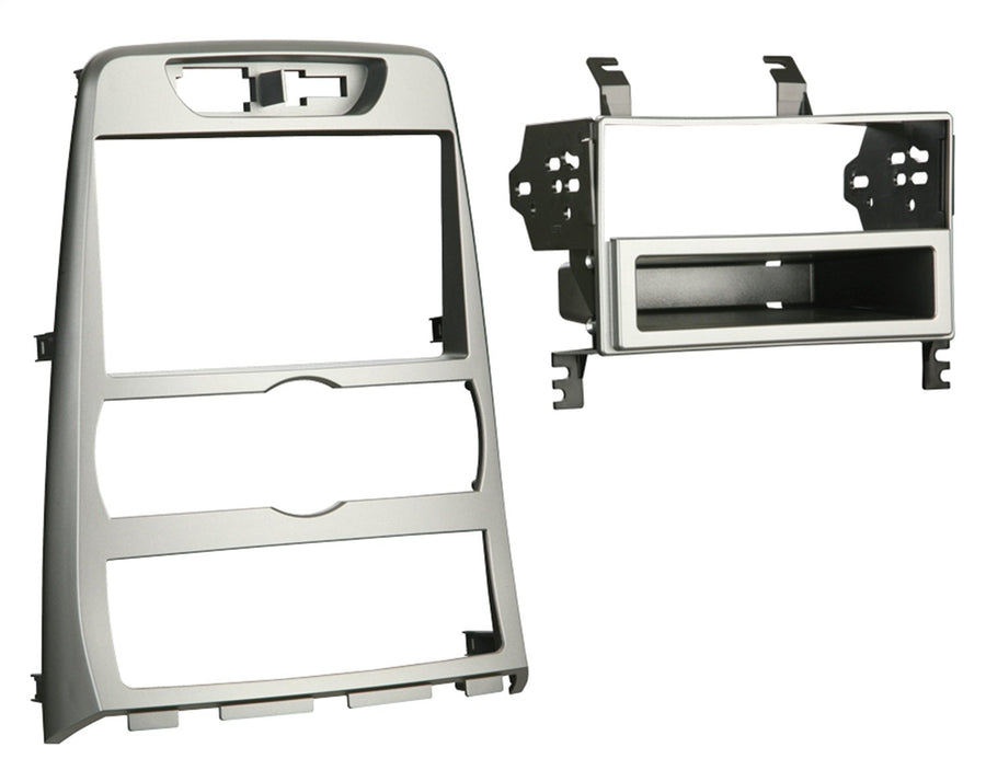 Metra Single DIN Installation Dash Kit 99-7336S for 2010 Hyundai Genesis Coupe, Painted Silver to Match Factory Dash