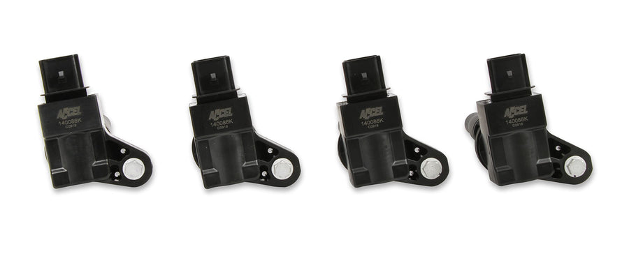 140086K-4 ACCEL Ignition Coils - Black, 4-Pack