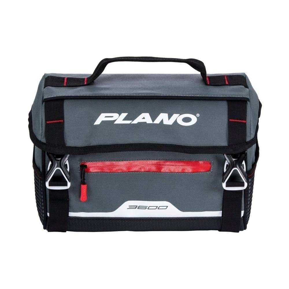 3600 Plano Weekend Series Softsider Tackle Bag, Gray Fabric, Includes 2 3600 Stowaway Utility Tackle Boxes, Soft Fishing Tackle Storage Bag, Water-Resistant