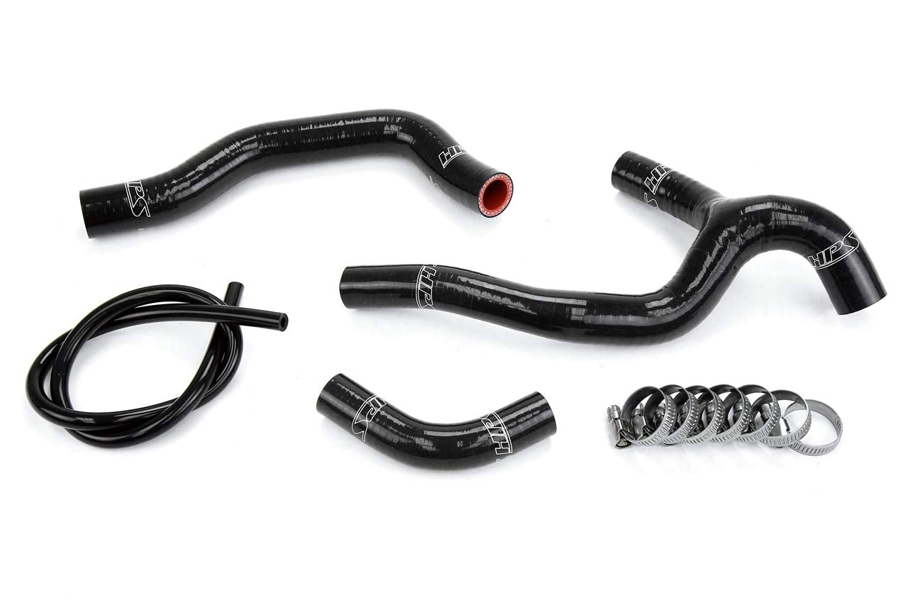 Black HPS 57-1237-BLK Silicone Radiator Coolant Hose Kit