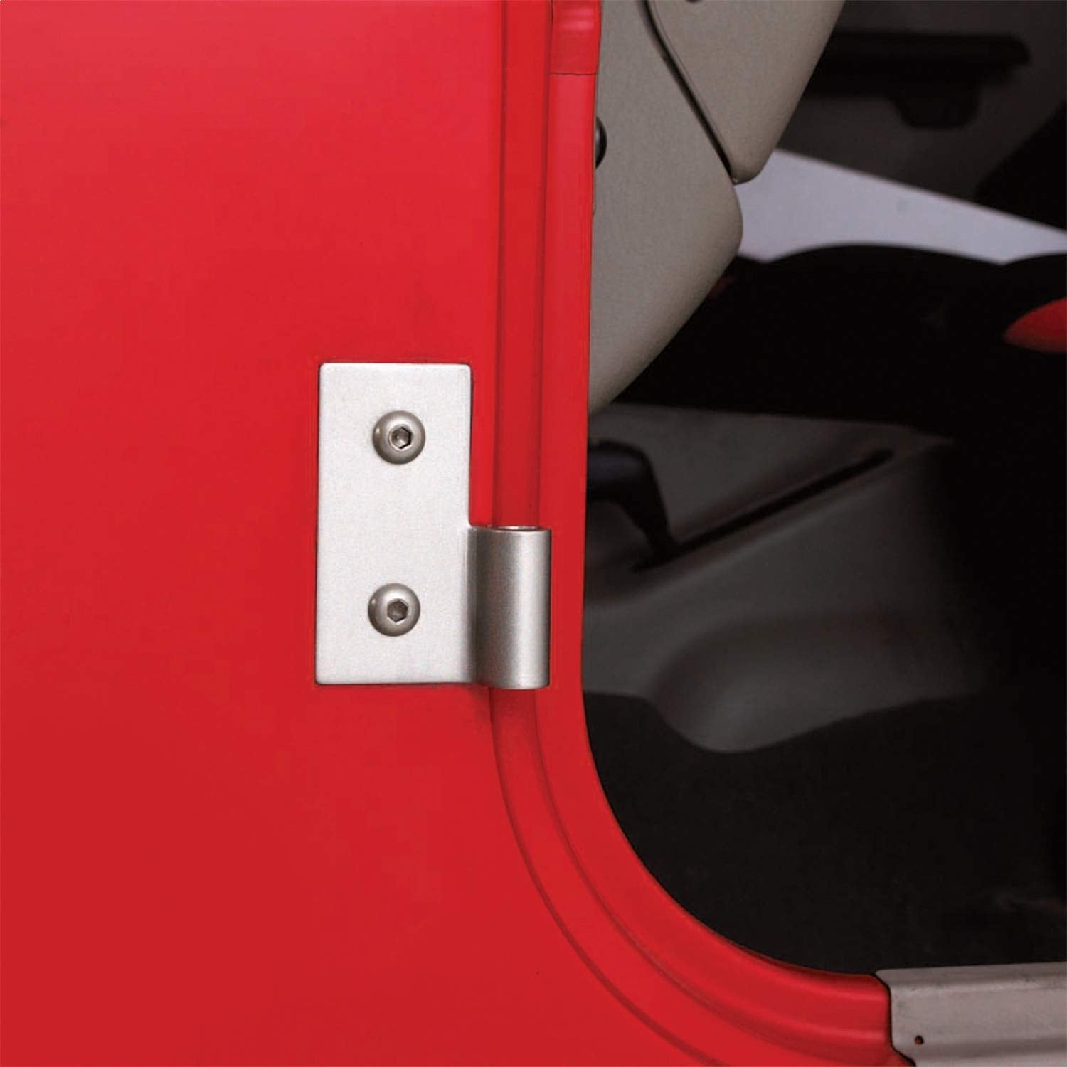 Lower Smittybilt Door Hinge Brackets-Gloss Black 7607