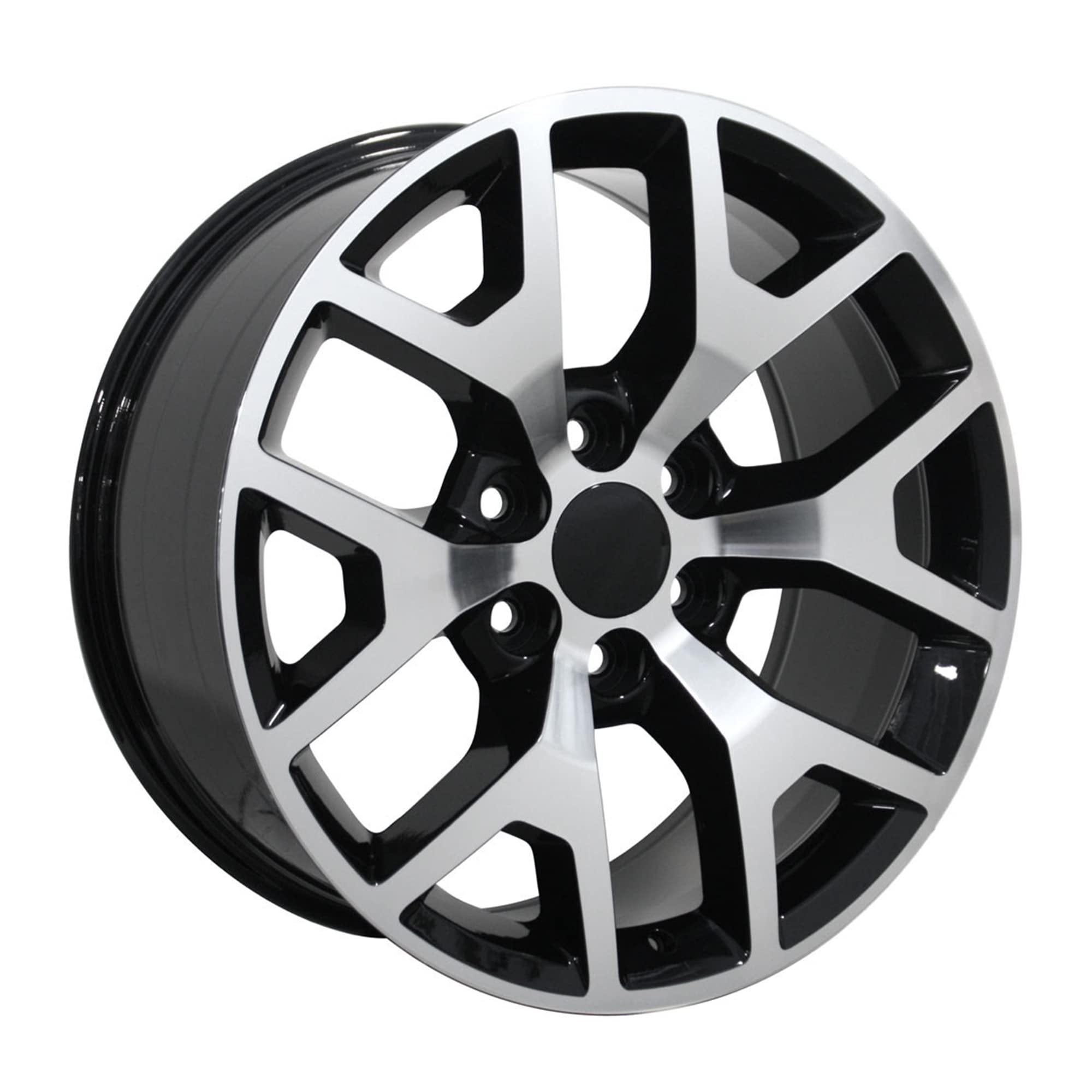 Black Machined Wheel OE Wheels LLC CV92-22090-6550-31MB Painted (22 x 9. inches /6 x 139 mm, 31 mm Offset)