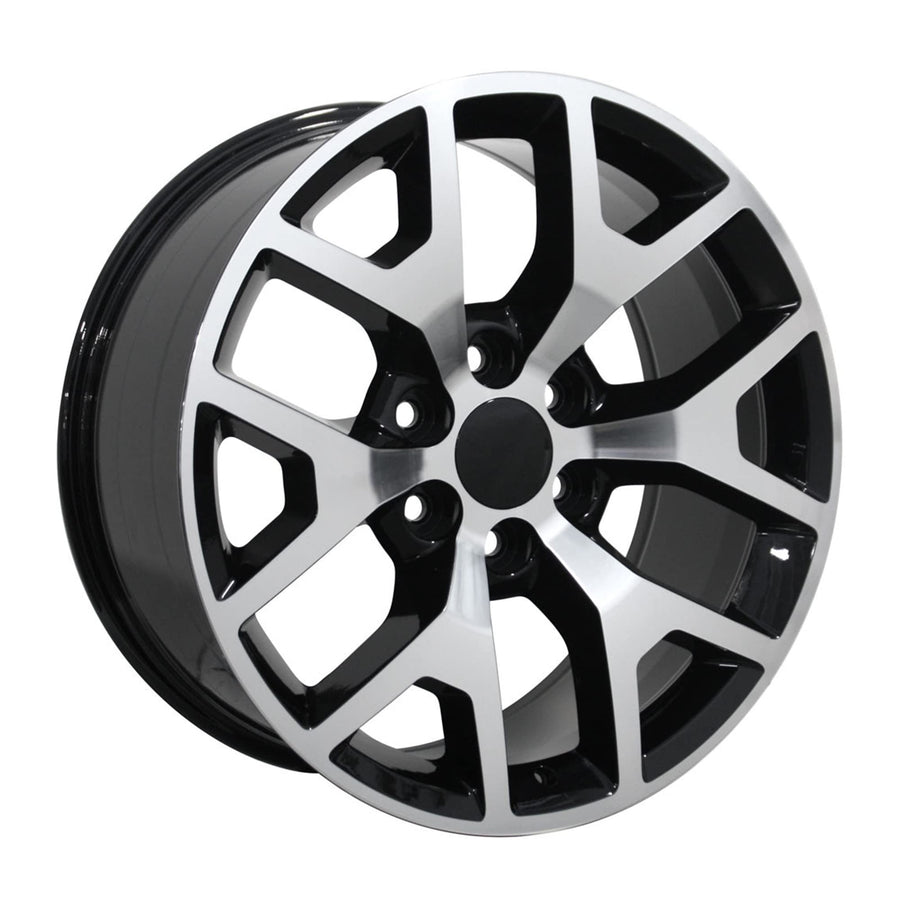 Black Machined Wheel OE Wheels LLC CV92-22090-6550-31MB Painted (22 x 9. inches /6 x 139 mm, 31 mm Offset)