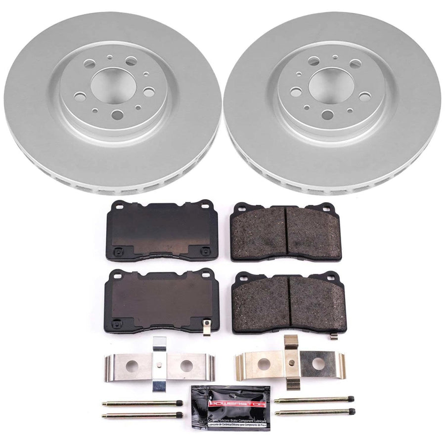 Power Stop Z23 Evolution Geomet Coated Brake Kit Front For Volvo V70 2004-2007 [Model Specific]