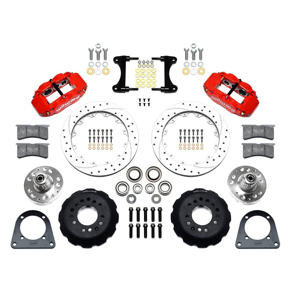 12.88" FNSL6R Hub Kit, Drill-Zinc, Red Front