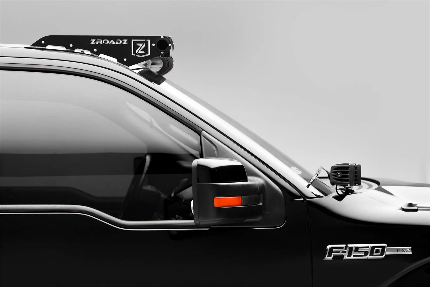 ZROADZ LED Bar Kit Front Roof Mounted - Compatible w/ 2009-2014 ALL Ford F-150 Complete Kit with Mounting Brackets, 52 Inch Curved Zroadz Led light bar & Wiring Harness- PN #Z335721-KIT-C