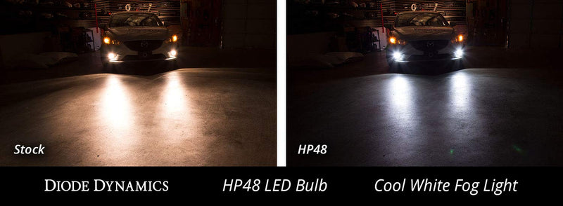 Diode Dynamics LED Fog Light Bulbs HP48 compatible with 9005 bulb size (pair)