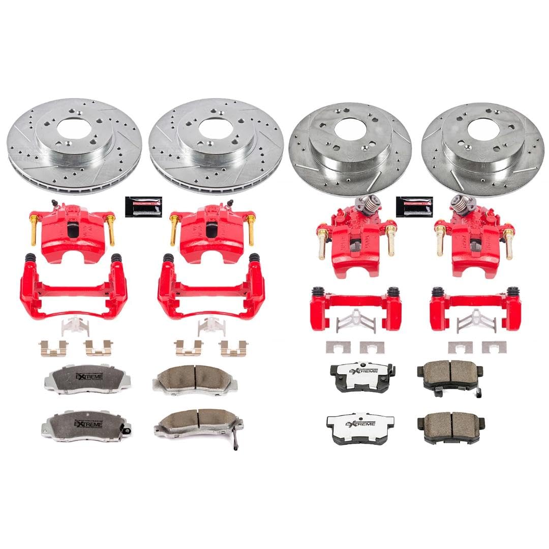 Power Stop Z26 KC706-26 Front & Rear Street Warrior Brake Kit Honda For Honda Prelude 1997-2001 [Model Specific]