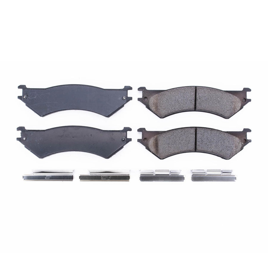 Power Stop Z17 17-802 Rear Ceramic Brake Pads with Hardware For Ford E-250, Ford E-250 Econoline, Ford E-350 Club Wagon, Ford E-350 Econoline Club Wagon, Ford E-350 Super Duty [Model Specific]