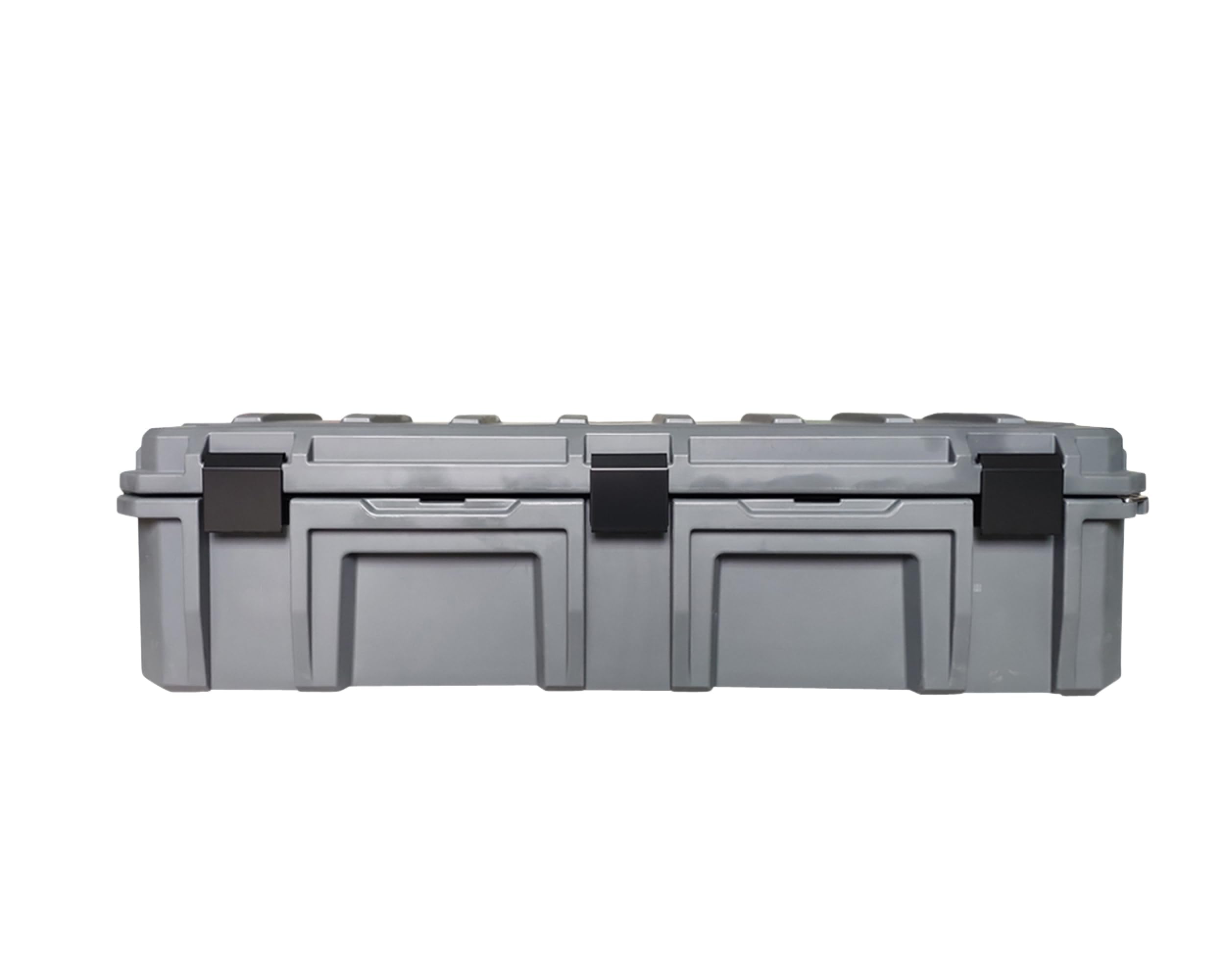 D.B.S. Overland Vehicle Systems 117 QT Dry Box Storage with Drain and Bottle Opener | Dark Grey | Waterproof Sealing | Heavy Duty Latches | 40100021