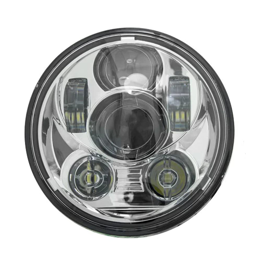 Silver METRA Round Motorcycle Headlights - 5.6 Inch (BC-562S)