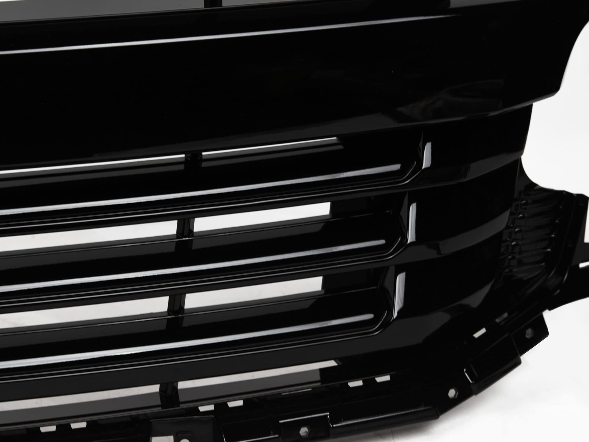 OE Badgless Style Armordillo USA Front Hood Bumper Grille - Piano Black Fits 2021-2023 Chevy Tahoe/Suburban
