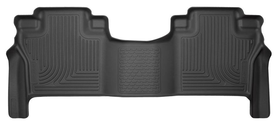 Weatherbeater Husky Liners Floor Mats | Fits 2017-2024 Nissan Titan, 2016-2024 Nissan Titan XD (Crew CAB ONLY) | 2nd Row, 1-pc Black - 14601