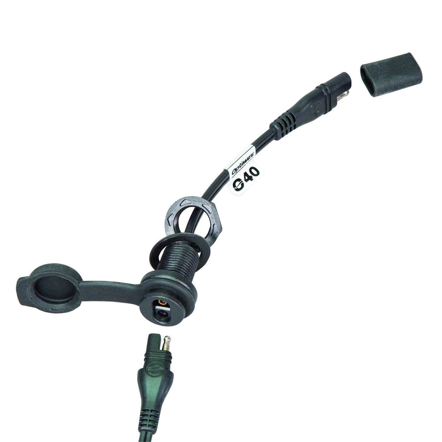 Optimate Tecmate Cable, O-40s, Weatherproof Bulkhead/Panel Mount SAE Power Point