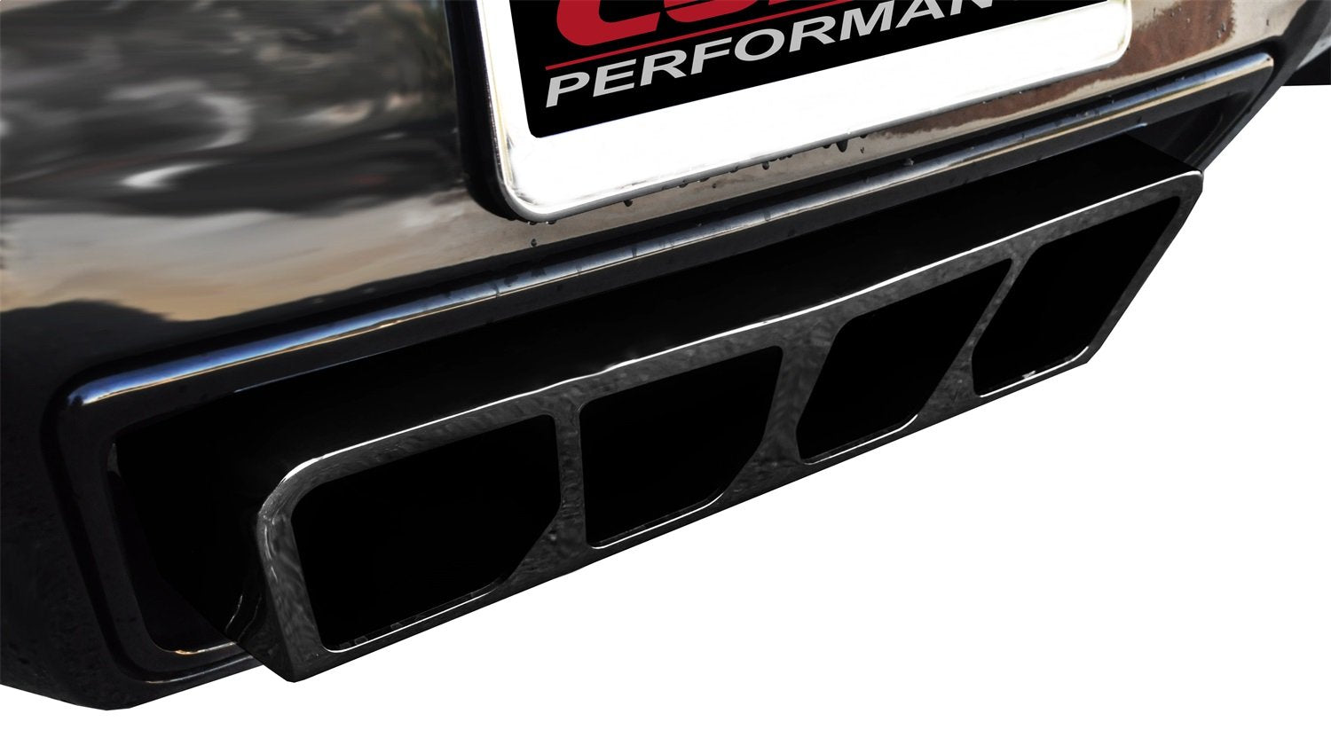 Sport Cat-Back Exhaust System Corsa Performance 14769CBBLK Dual Rear Exit Incl. 3 in. X Pipe 2.75 in. Over Axle Pipe Mufflers/Clamps/Polygon Tail Light Black PVD Tips