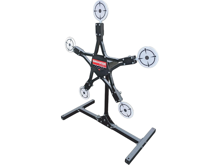 Texas Star Birchwood Casey Plinking Target with 6" Paddle Diameter - Durable Long-Lasting Foldable Metal Standing Target for Shooting