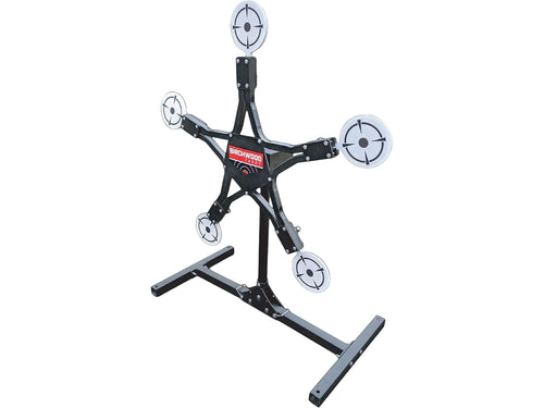 Texas Star Birchwood Casey Plinking Target with 6" Paddle Diameter - Durable Long-Lasting Foldable Metal Standing Target for Shooting