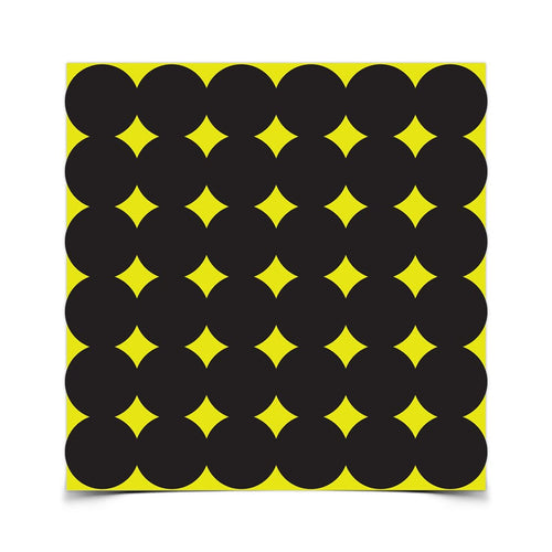 Shoot-N-C BIRCHWOOD CASEY 1" Black Repair Pasters for Shooting Targets - Highly Visible Instant Feedback Self-Adhesive Reactive Targets for Indoor & Outdoor Shooting - 432 Targets