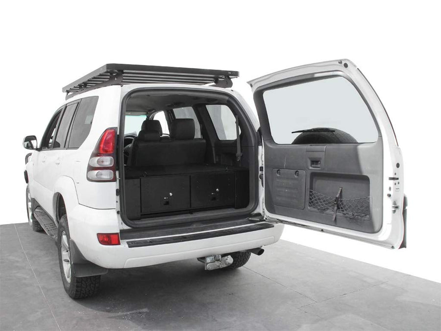 Drawer Kit Front Runner Compatible with Prado 120/Lexus GX470 - Two Heavy Duty Compartment and Trunk Car Organizer Storage (Black)