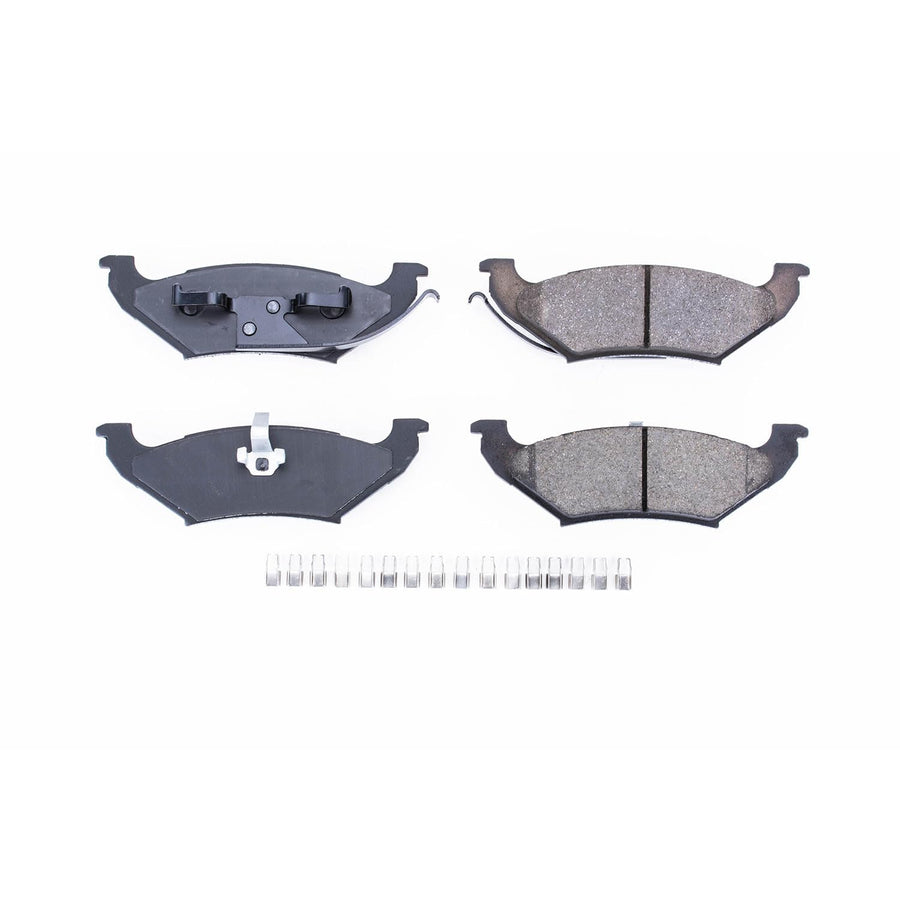 Power Stop Front Brake Kit For Chrysler Town & Country 1997-00 |Dodge Caravan 2000 |Grand Caravan 1997-00 |Plymouth Grand Voyager 1997 - Brake Pads Ceramic With Installation Hardware, 17-715