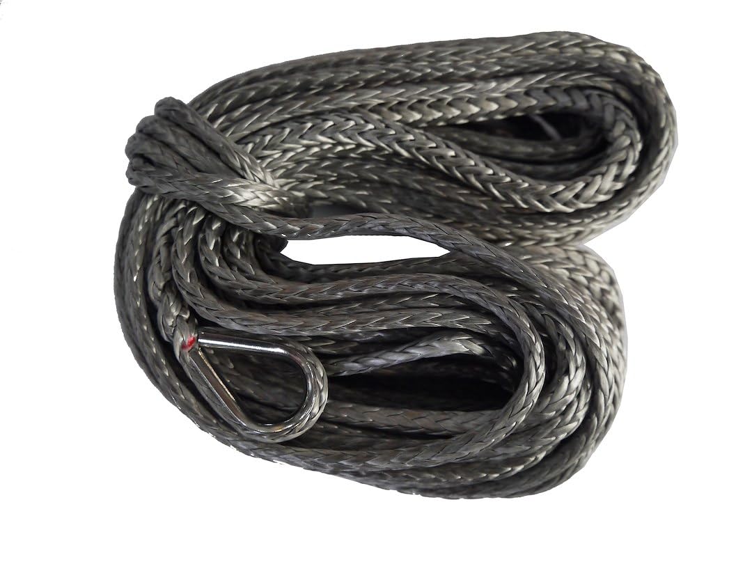 TrailFX 40 Foot Synthetic Winch Cable x 15/64 Inch 4500 lb Capacity Replacement Rope for Winches up to 10000 lbs WA029