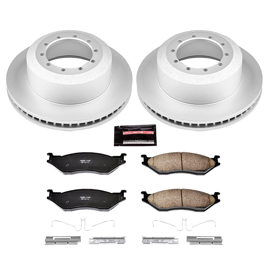 Coated Brake Rotor & Ceramic Brake Pads Power Stop CRK5966- rear