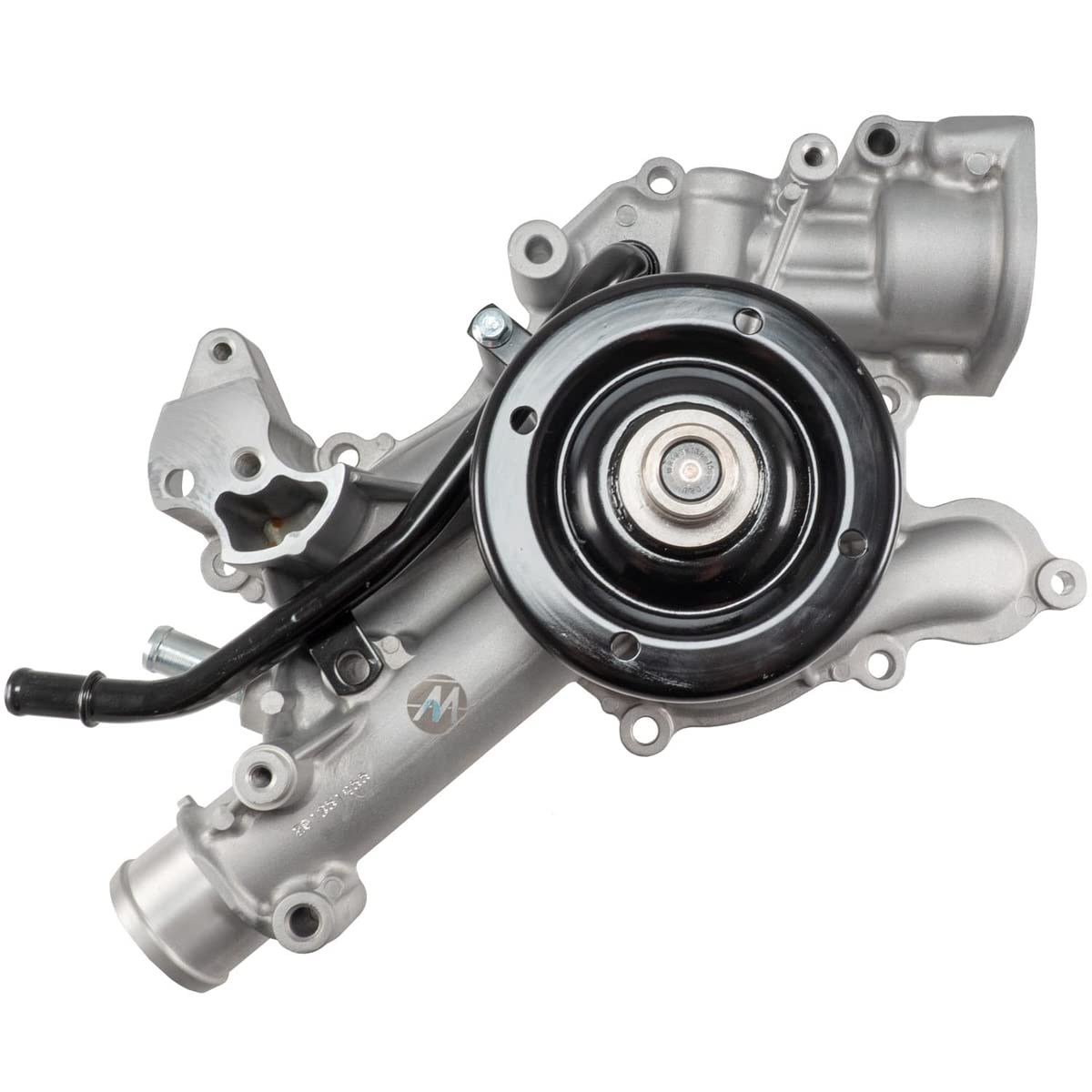 Melling Water Pump, Black Pulley, Mechanical, 4.67 in Hub Height, Aluminum, Natural