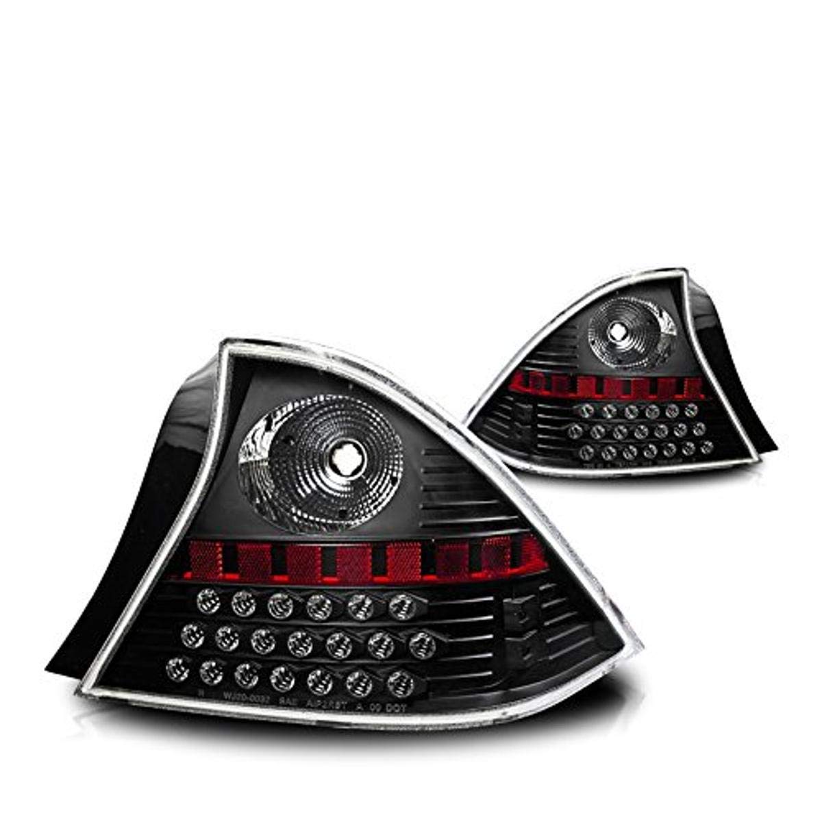 Winjet LED Tail light WJ20-0032-04 Black Housing/Clear Lens (Honda Civic (For 2 Door Coupe ONLY)