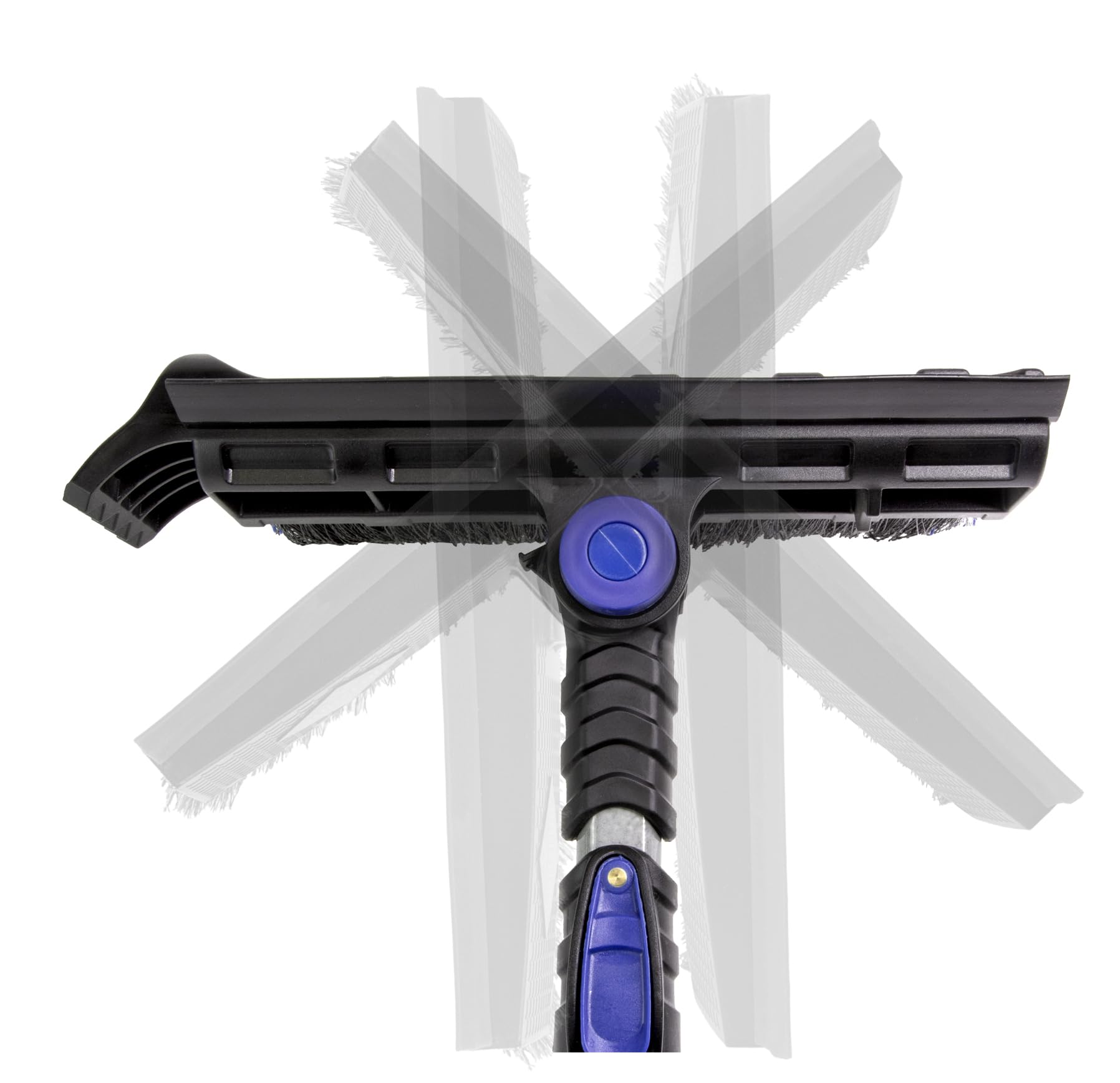 Ice Crusher SubZero 16619 51" Dual Head Pivoting Snowbroom and Squeegee with Integrated Ice Scraper