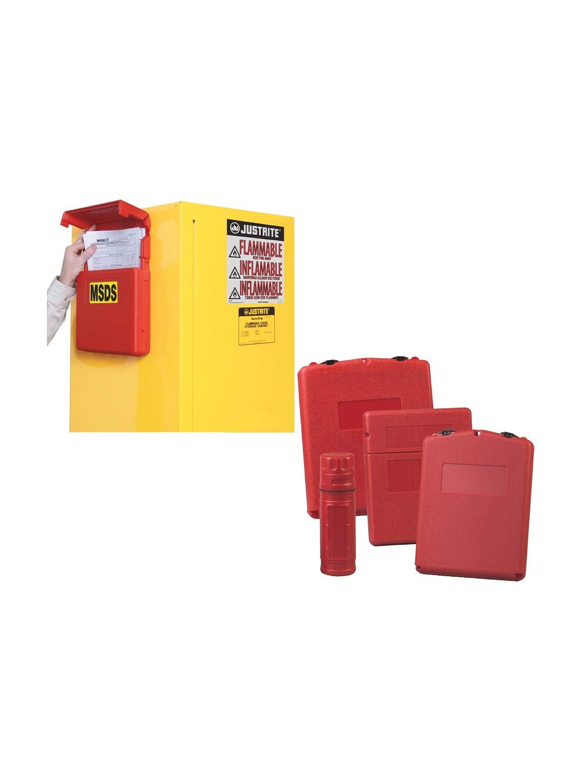 Justrite s23304 document storage box red; med [PRICE is per EACH]