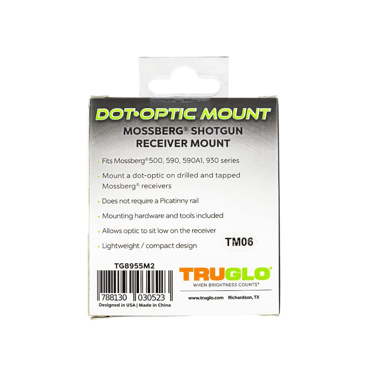Shotgun Receiver Mount TRUGLO | Tactical Hunting Shooting Versatile Lightweight Durable Compact Dot Optic Steel Mount Plate | Hardware & Tools Included, Mossberg Receiver Mount, RMR Mount
