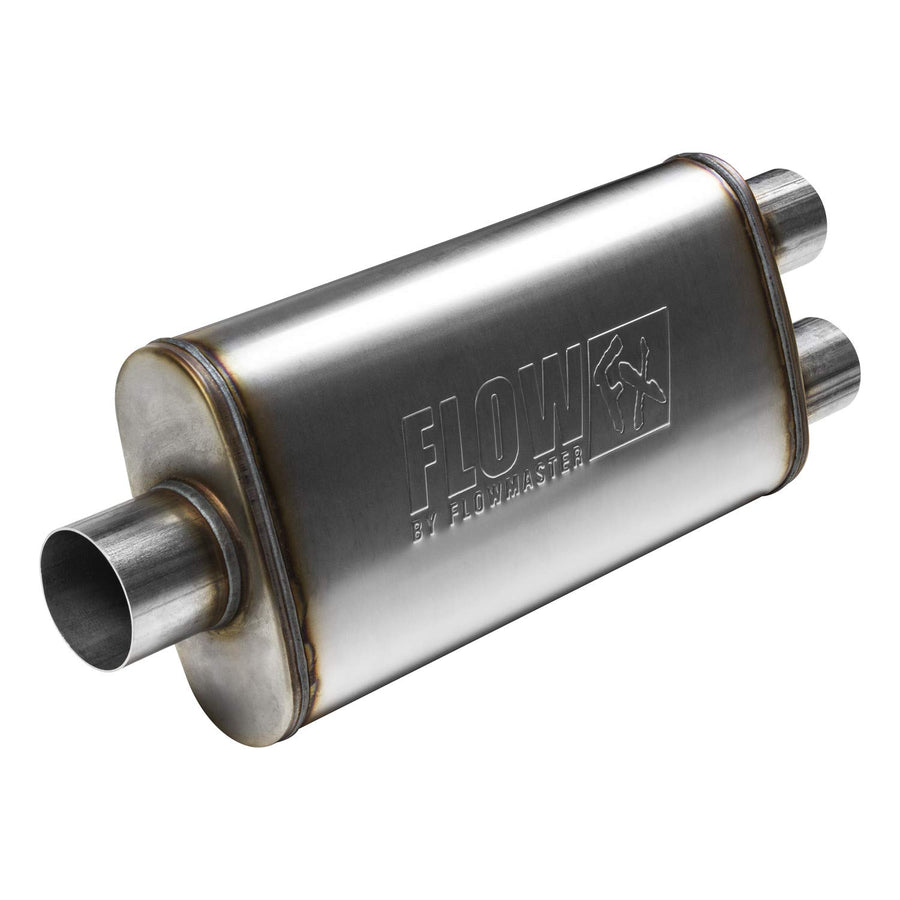 Flowmaster FlowFX Muffler 3" Center Inlet/2.5" Dual Outlet - Moderate Sound 409 Stainless Steel 72288