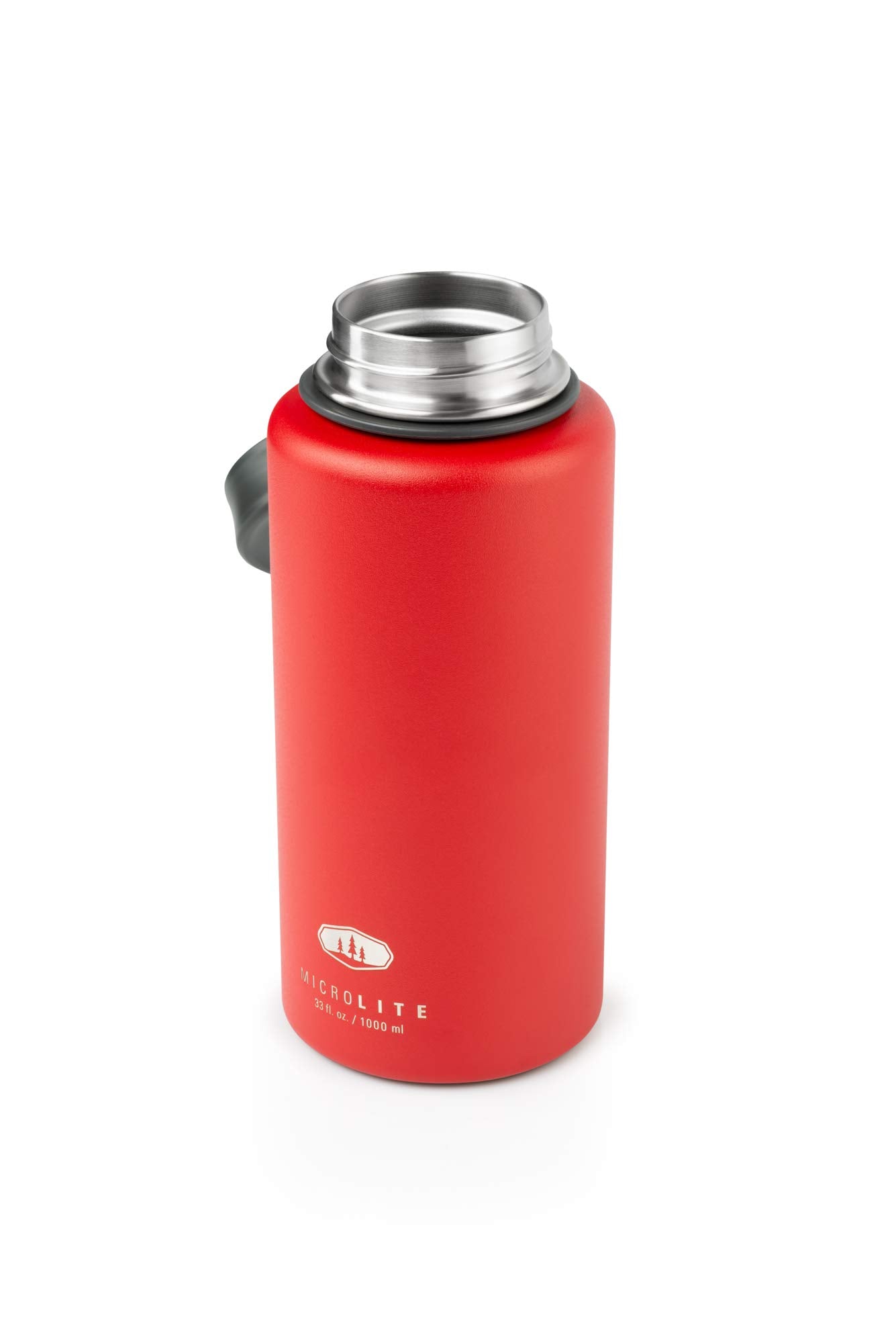 Microlite 1000 Twist GSI Outdoors 33 fl.oz. Vacuum Insulated Stainless Steel Water Bottle, Haute Red