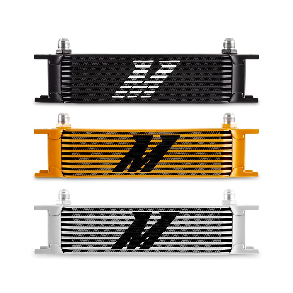 Mishimoto 8AN Universal 10-Row Oil Cooler, MMOC-10-8SL, Silver
