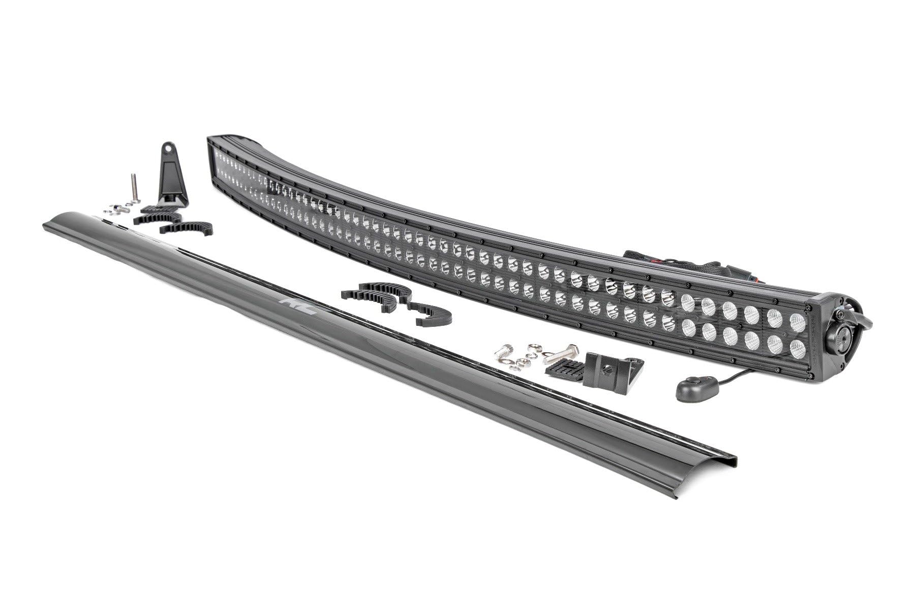 50" Rough Country Curved Dual Row LED Light Bar - 23,040 Lumens Cree LEDs, 288W Spot/Flood Combo, Off-Road Waterproof Lighting
