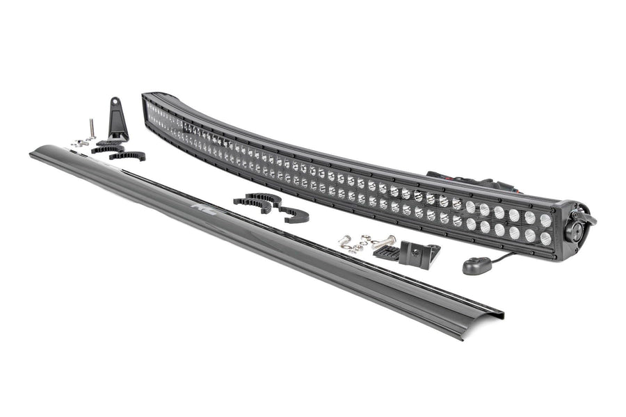 50" Rough Country Curved Dual Row LED Light Bar - 23,040 Lumens Cree LEDs, 288W Spot/Flood Combo, Off-Road Waterproof Lighting