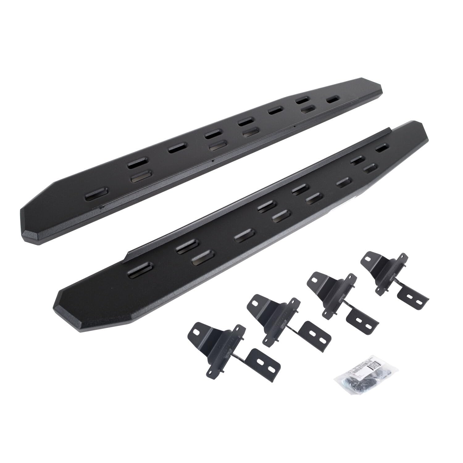 Go Rhino RB30 Running Boards & Slim Brackets | Galvanized Steel, Textured Black | 69692748SPC | Fits 2018-2024 Jeep Wrangler JL, 2-Door