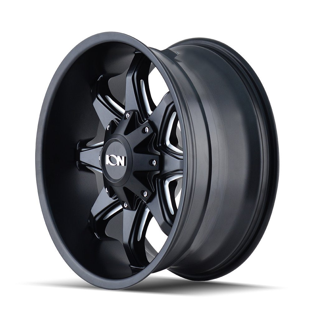 20x12 181, Bolt Pattern: 6x135/5.5, Offset: -44, SATIN BLACK/MILLED SPOKES, set of 1