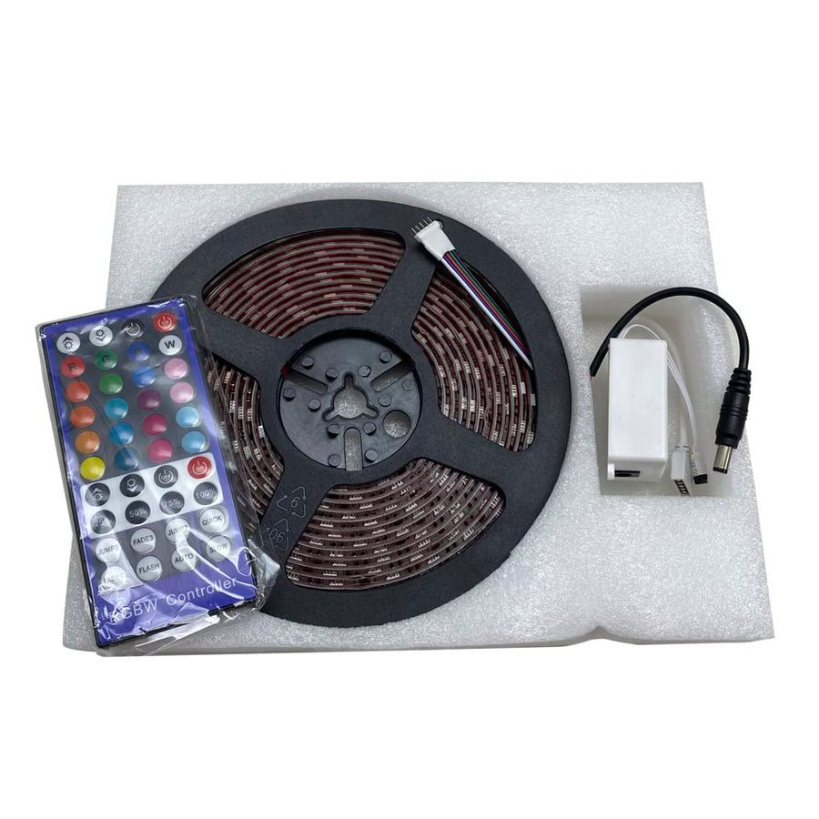 Interior Accent Light Race Sport Lighting Fit 16.4ft (5-Meter) RGBW Custom Tape Strip Lighting IP67 Weatherproof White RS5MIP67RGBW
