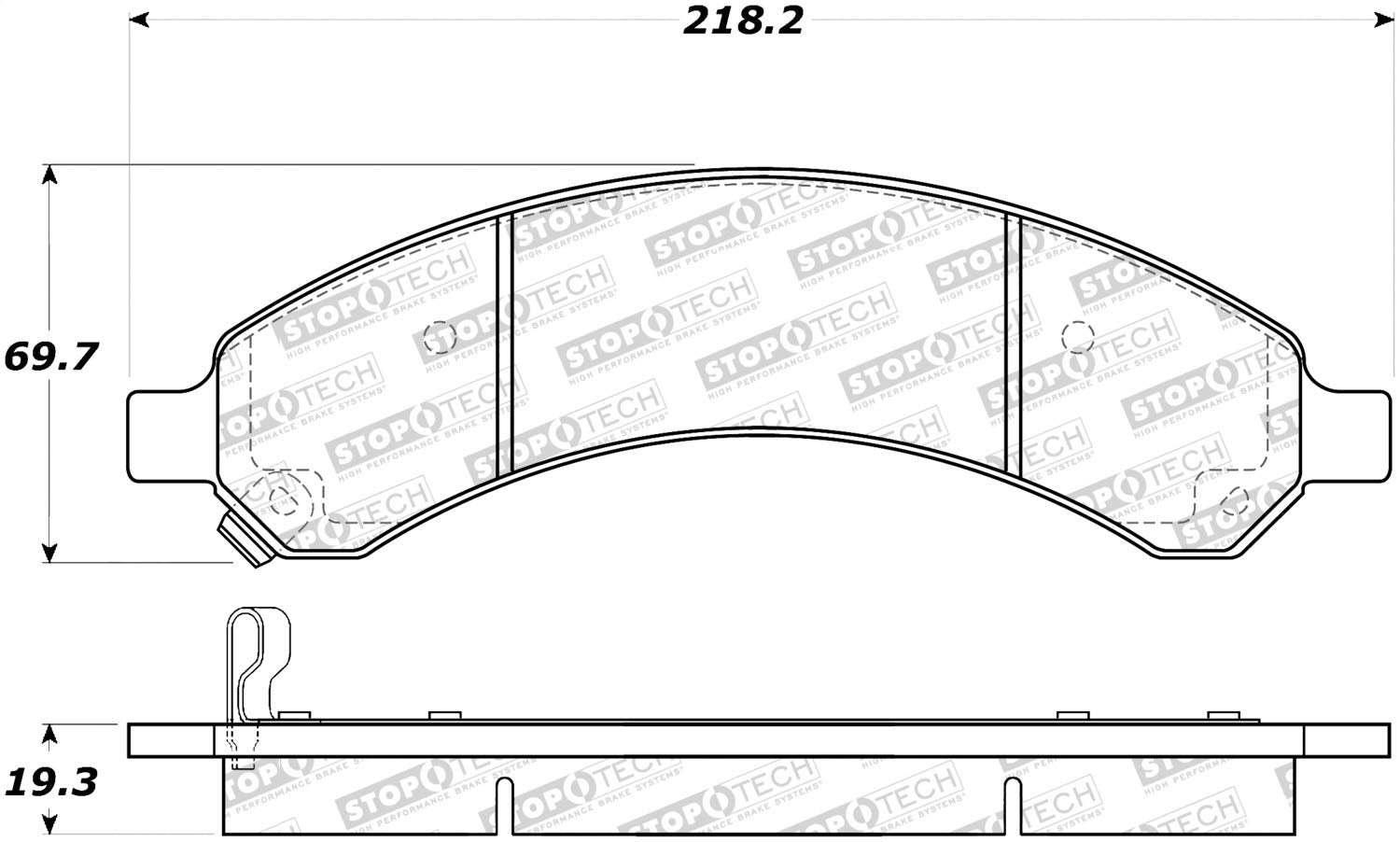 Brake Pads StopTech 308.09890 Street with Shims and Hardware