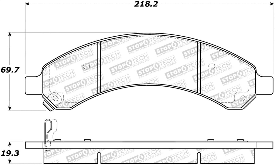 Brake Pads StopTech 308.09890 Street with Shims and Hardware