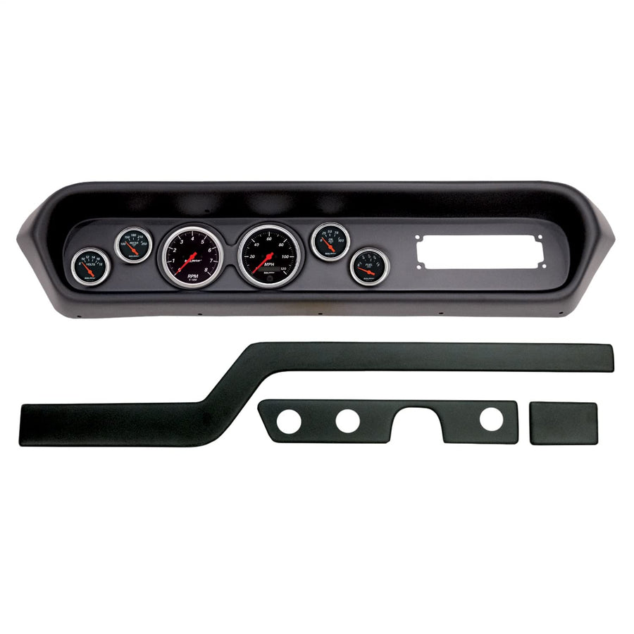 AutoMeter Dash Kit Direct Fit, (3 3/8" X2, 2 1/16" X4), Pontiac GTO/Lemans 64-65, Designer Black (2108-06)