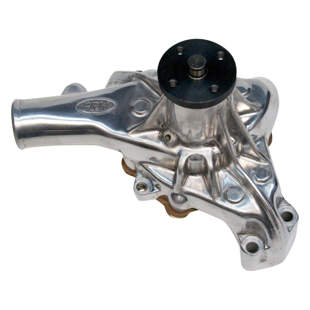 Polished Aluminum PRW 1435015 High Performance Water Pump for Small Block Chevy V8-V6
