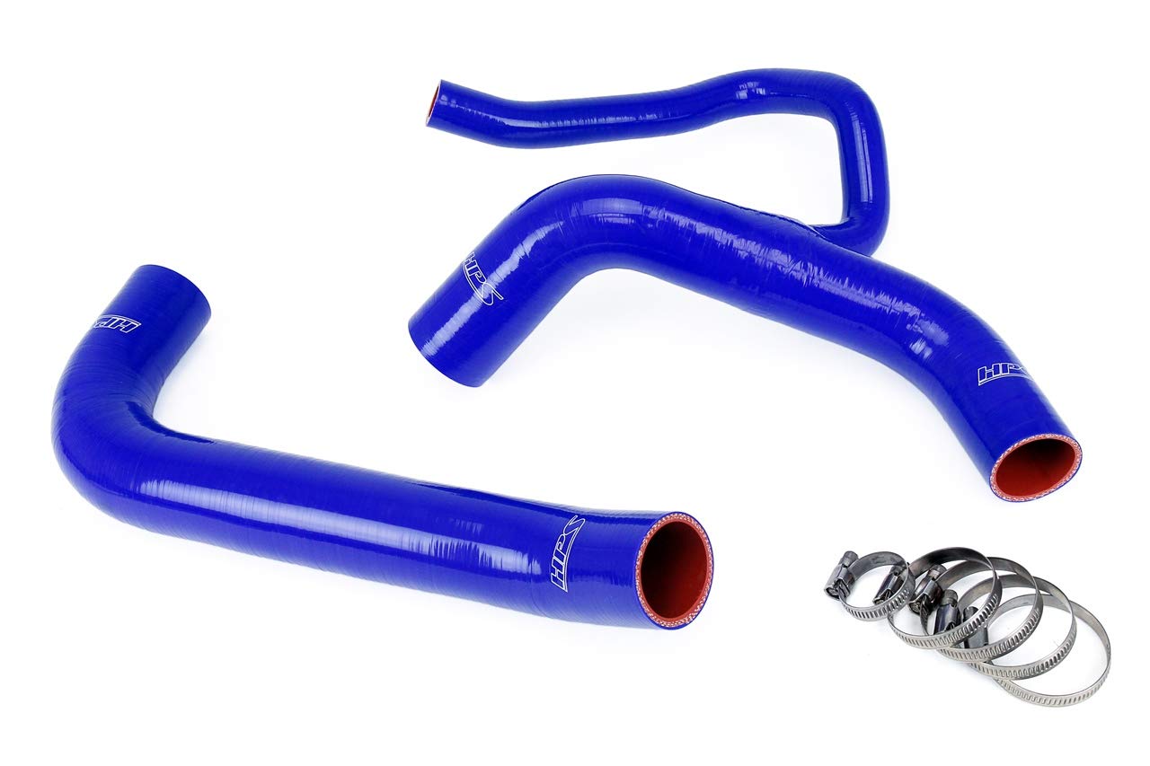 HPS High Temp Red Reinforced Silicone Radiator Coolant Hose Kit Compatible for 2015-2023 Dodge Challenger Charger SRT 6.2L V8 Supercharged, 57-1848-BLUE