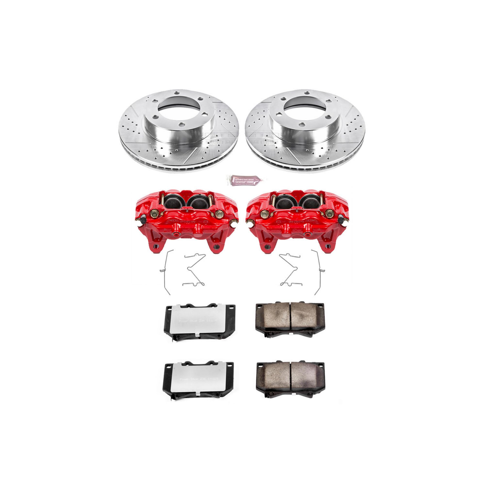 Power Stop Front KC2323-36 Z36 Truck and Tow Brake Kit with Calipers For Toyota Sequoia 2001-2002, Toyota Tundra 2000-2002 [Model Specific]