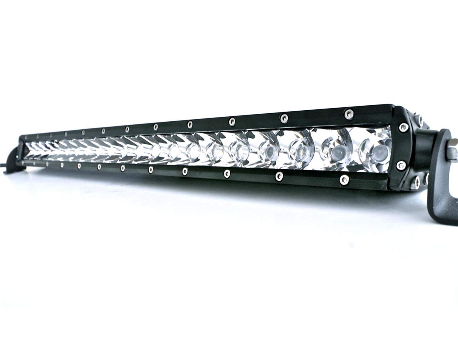 Off Road Black Horse LED Light Bar 20in 3W Single Row Clear Compatible with - Universal -PL3104FS-SNL3W
