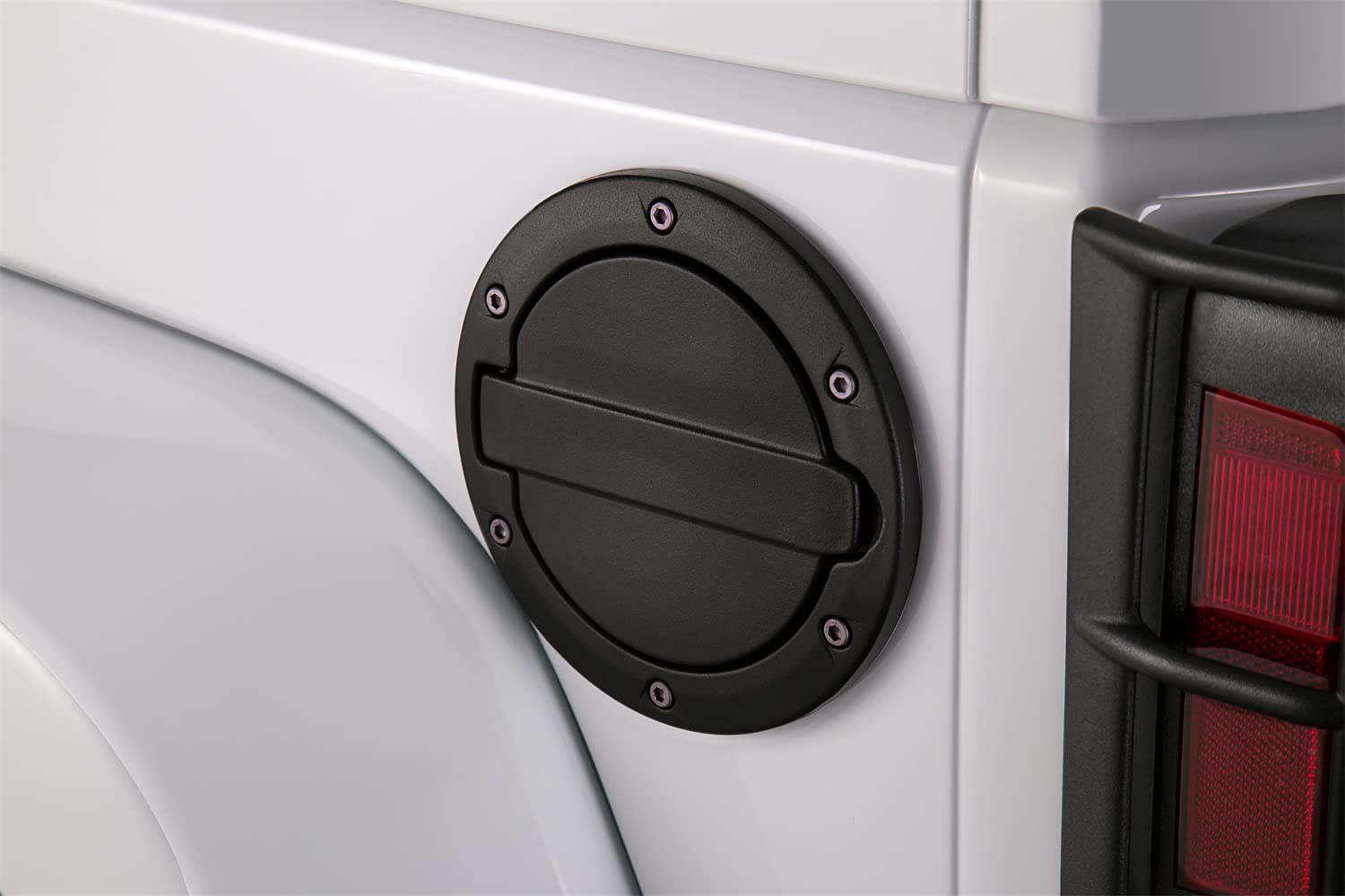 AMP Research RealTruck Aluminum Alloy Fuel Doors - Black, Each | 73000-01A | Fits 2007 - 2018 Jeep Wrangler JK (2-Door & 4-Door)