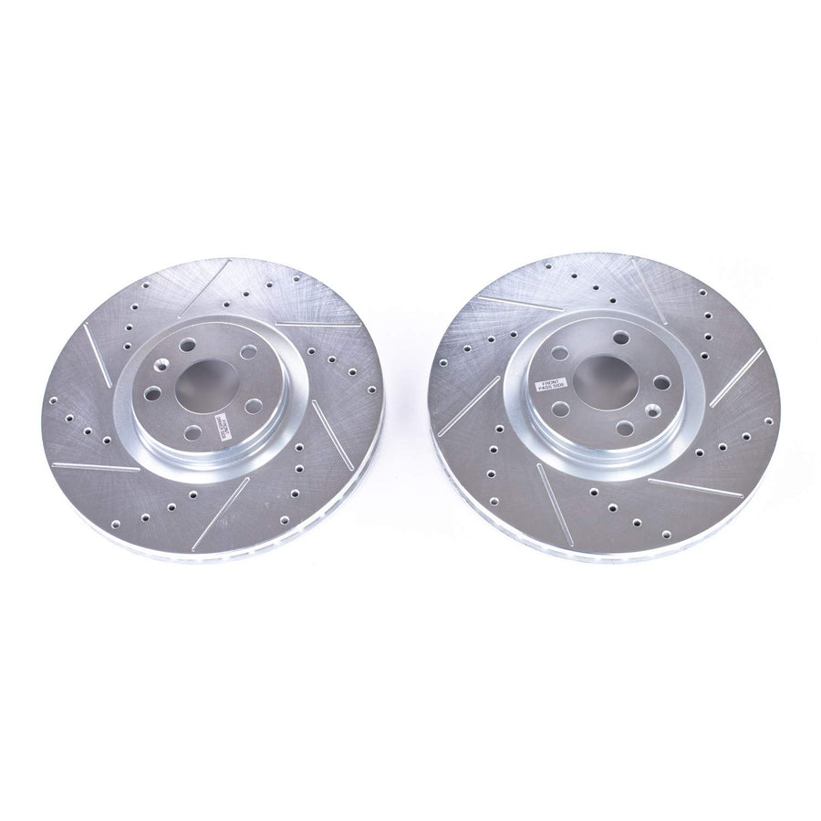 Drilled and Slotted Power Stop EBR1642XPR Front Brake Rotor Pair