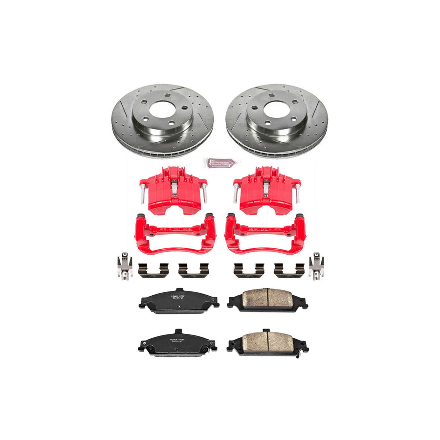 Power Stop Z23 Evolution Sport Brake Kit with Calipers For Classic Chevrolet, Chevrolet Malibu, Oldsmobile Alero, Oldsmobile Cutlass, Pontiac Grand Am [Model Specific]